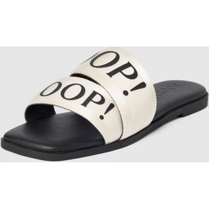 Slippers met labeldetails, model 'nastro merle'