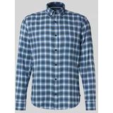 OLYMP - Casual - Overhemd - Blauw - Regular Fit - Button-down