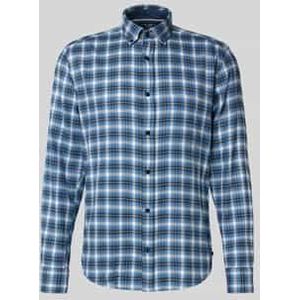 OLYMP - Casual - Overhemd - Blauw - Regular Fit - Button-down