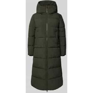 Lange jas in doorgestikte look, model 'Missy'