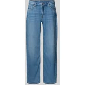 Wide leg jeans van een mix van katoen en lyocell