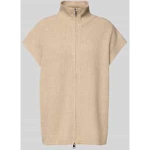 Relaxed fit gebreid jack in design met korte mouwen, model 'Ducie'