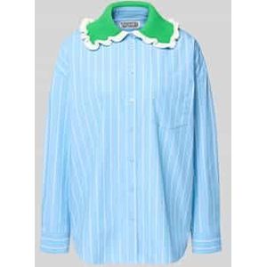 Loose fit overhemdblouse van puur katoen, model 'JOYFUL'