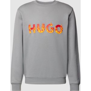 Sweatshirt met labelprint, model 'Ditmo'