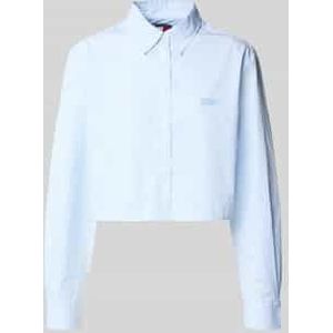 Blouse - Effen - Katoen - Lange Mouw - Normale Pasvorm