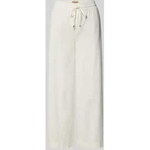 Wide leg stoffen broek met verkort model, model 'ALM'