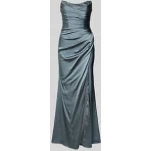 Off shoulder-jurk met siersteentjes en plooien