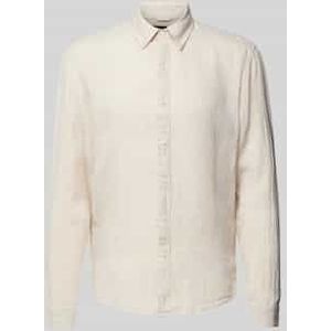 Slim fit vrijetijdsoverhemd van linnen