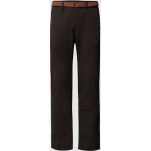 Slim fit broek met all-over motief