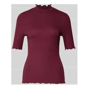 Rich & Royal - T-shirt - Dames - Slim Fit - 1/2-mouwen - Opstaande Kraag