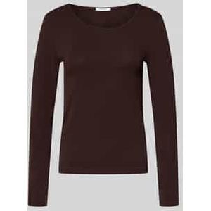 Shirt met lange mouwen en geribde ronde hals