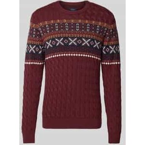 Gebreide pullover met ribboorden