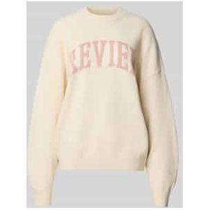 Oversized gebreide pullover met ronde hals