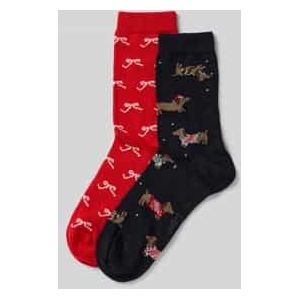 Sokken in all-over look in een set van 2 paar