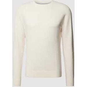 Gebreide Trui - Effen - Wol - Ronde Hals - Lange Mouw