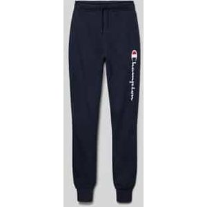 Regular fit sweatpants met labelstitching