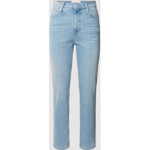 Mom fit jeans met labelpatch