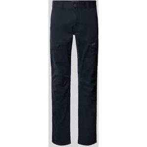 Slim fit cargobroek met logostitching