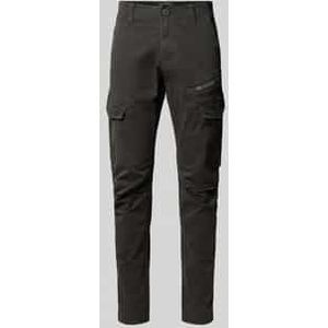 Cargobroek met labeldetail en klepzakken, model 'Nordrop'