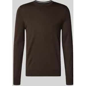 Regular fit shirt met lange mouwen van wolmix