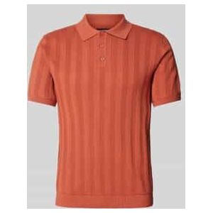 Regular fit poloshirt met structuurmotief