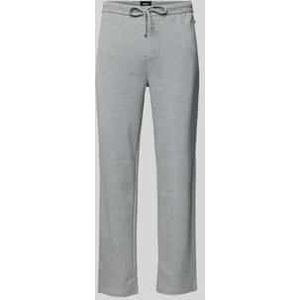 Straight leg sweatpants met structuurmotief