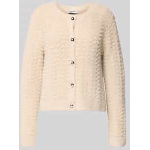 Gebreid jack met ronde hals en knoopsluiting