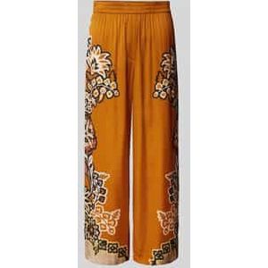 Wide leg stoffen broek met bloemenprint