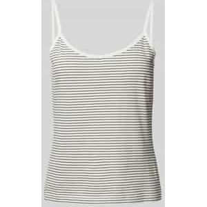 Marc O'Polo - Top Mix & Match - Spaghetti Top - Wit - Katoen Streep