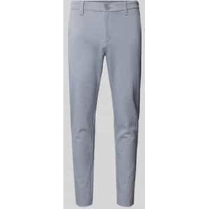Slim fit stoffen broek met riemlussen, model 'MARK'
