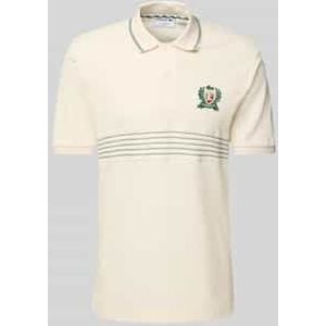 Classic fit poloshirt met labelstitching