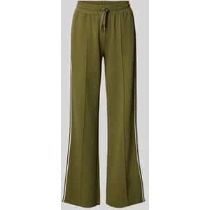 Flared fit sweatpants met galonstrepen, model 'Talina'