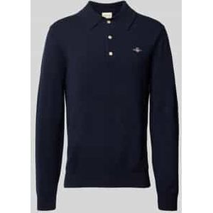 GANT - Trui - Marine - Knitwear - Polokraag - Lange Mouw