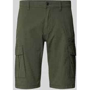 Relaxed fit cargobermuda van een mix van katoen en elastaan