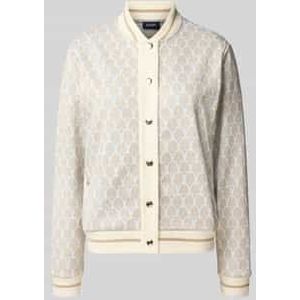 Sweatjack met opstaande kraag en knoopsluiting