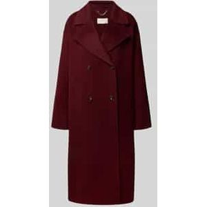 Lange jas van wol met reverskraag