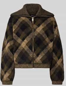 Regular fit gebreid jack met all-over motief, model 'MAROON'