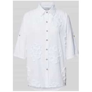 Overhemdblouse met motiefstitching, model 'Mi44ra'