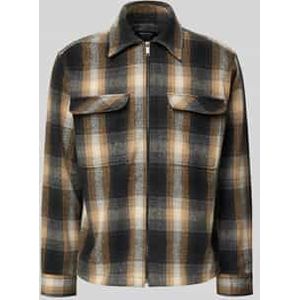 Regular fit overhemdjack met wol