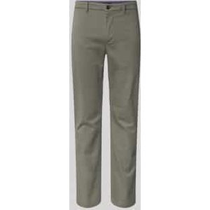 Straight leg chino met structuurmotief, model 'DENTON'