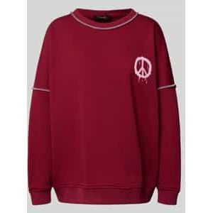 Sweatshirt met motiefprint en ronde hals