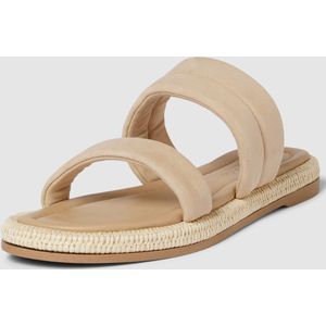 Sandalen van leer met brede riempjes, model 'TORI'