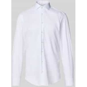 Slim fit zakelijk overhemd van twill