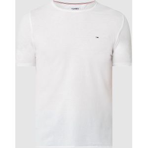 Slim fit T-shirt met geborduurd logo, model 'Jaspe'