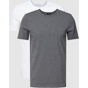 T-shirt met labeldetail in een set van 2 stuks, model 'Cotton Essentials'
