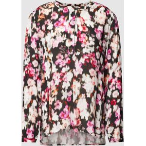 Blouseshirt van viscose met bloemenmotief