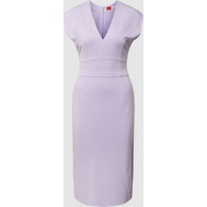 Midi-jurk met V-hals, model 'KEMANDA'