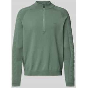 Regular fit schipperstrui met scheerwol, model 'MIRROR'