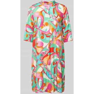 Knielange jurk met all-over print