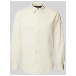 Regular fit corduroy overhemd met kentkraag, model 'TRISTAN'